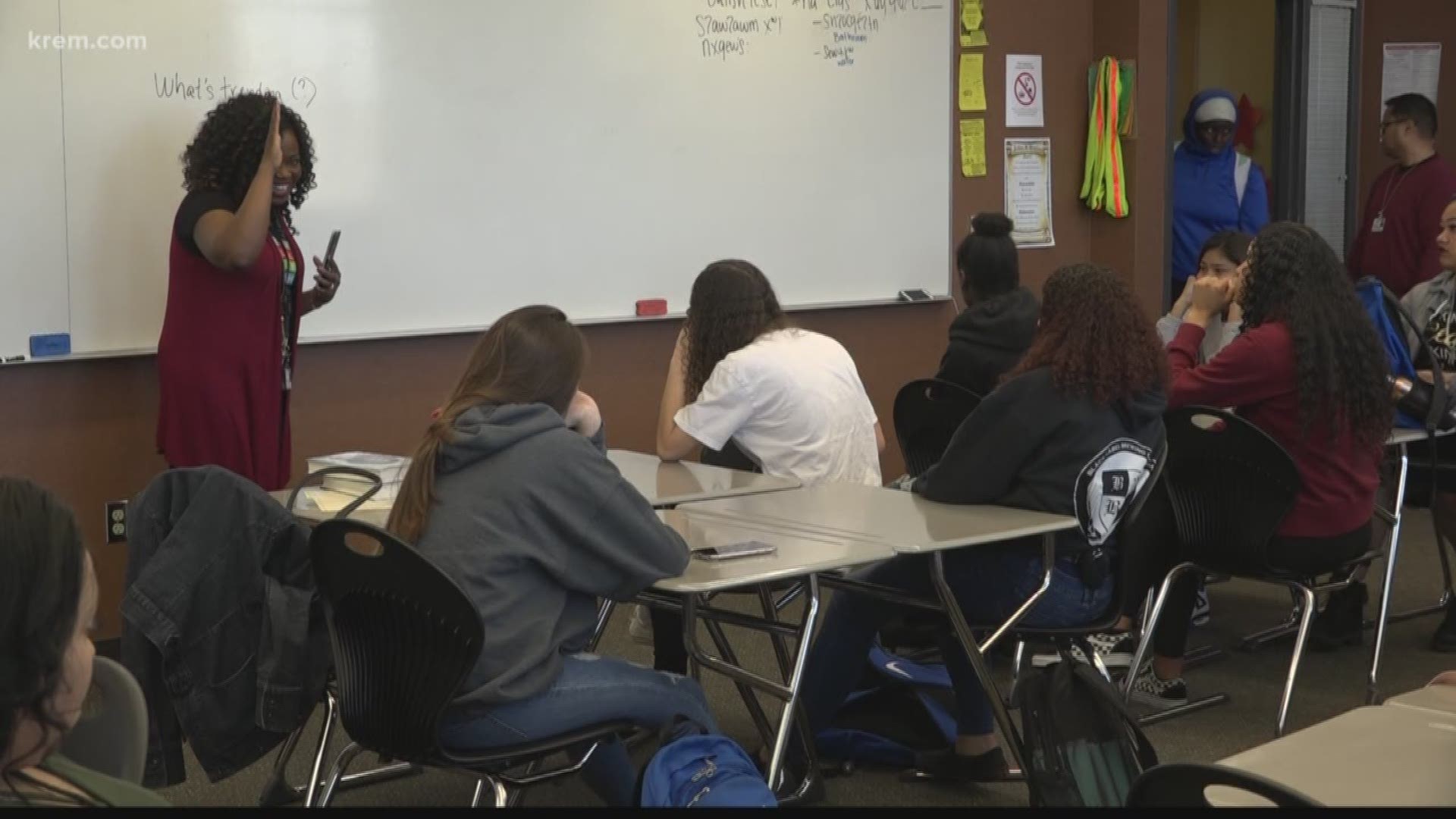 KREM Reporter Alexa Block visited with Rogers High School's SWAG club, which stands for Strong Women Achieving Greatness, a club aimed at empowering young female students.