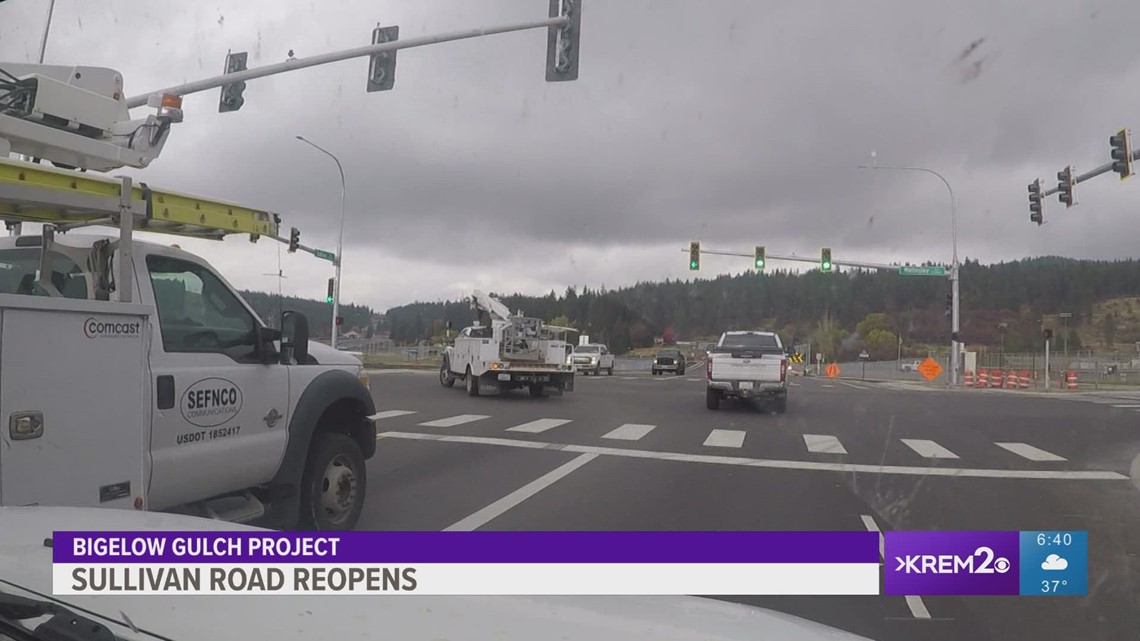 Sullivan Road reopens as Bigelow Gulch project continues