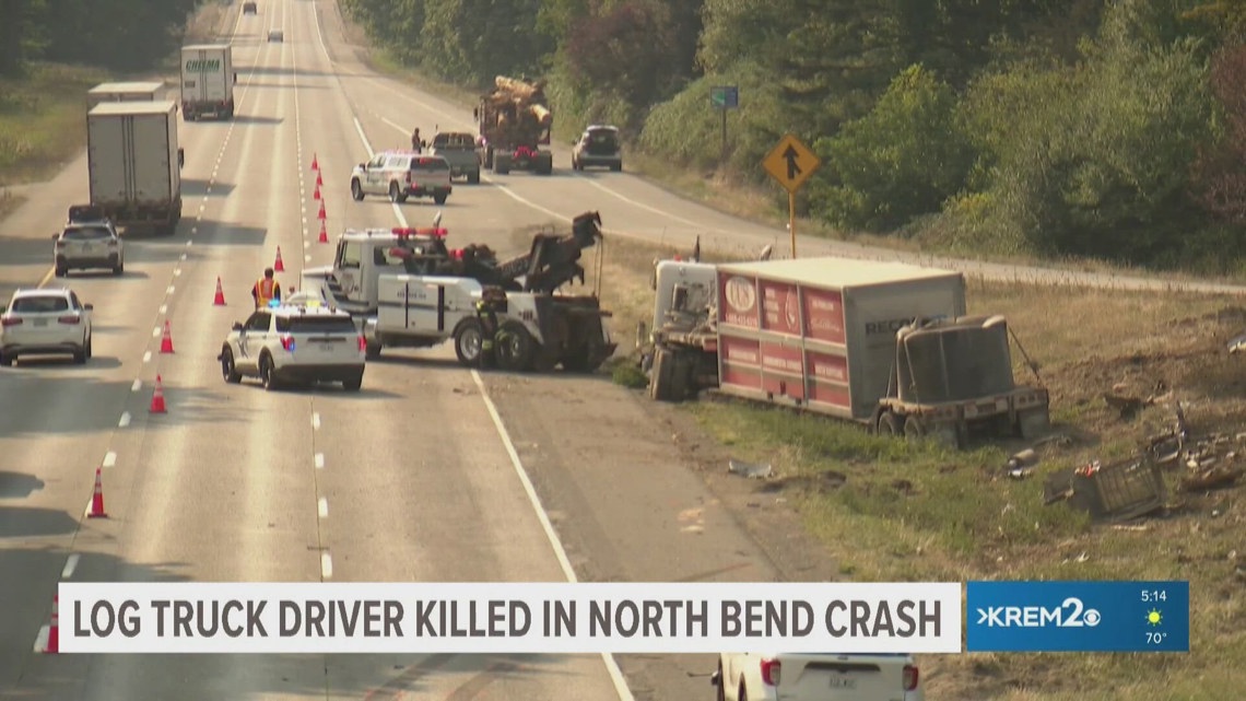 Log truck driver killed in North Bend crash | krem.com