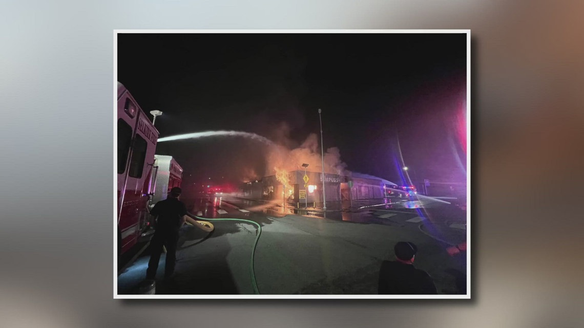 Fire destroys Army Surplus store in Sandpoint | krem.com