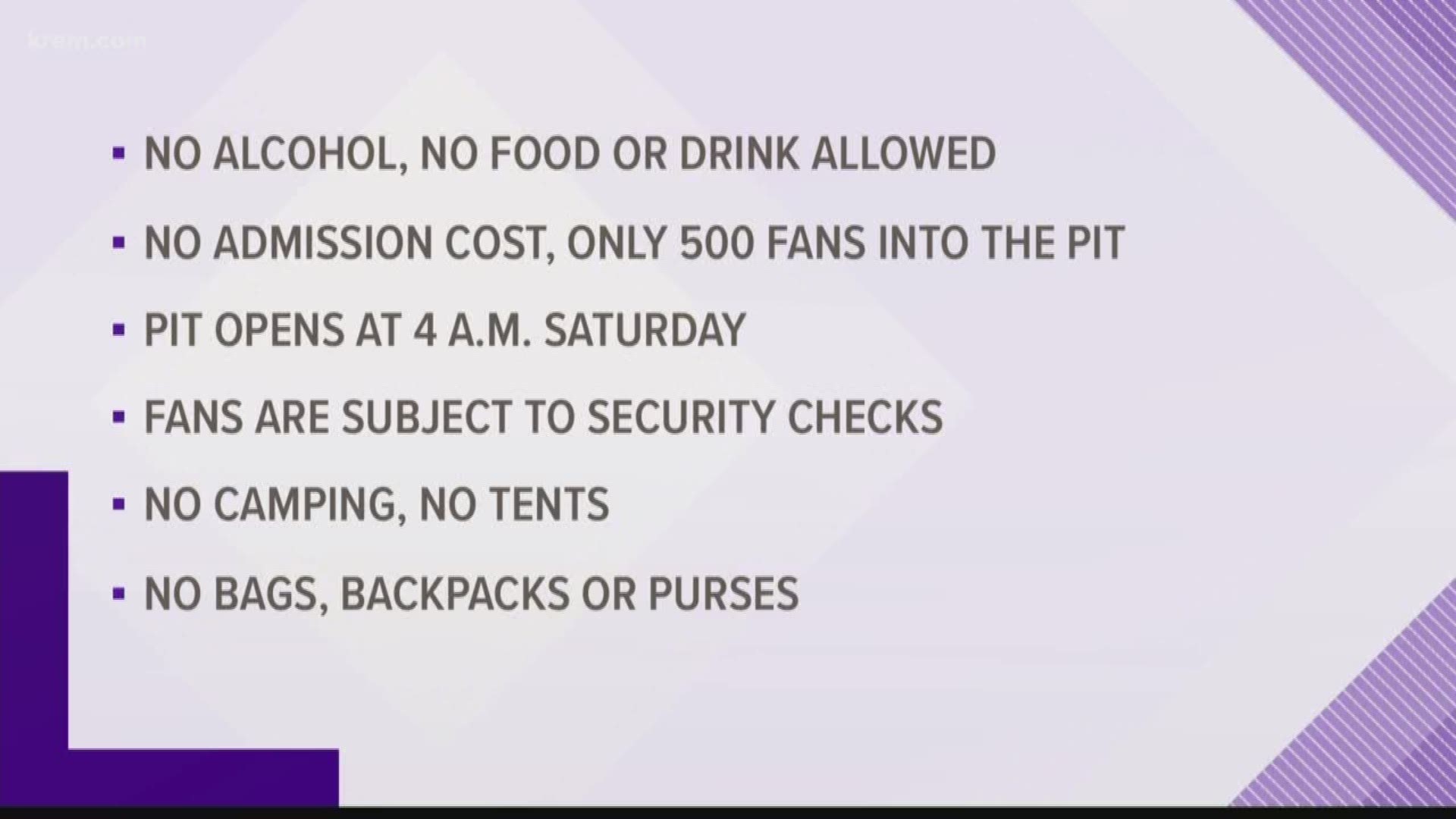 ESPN's College GameDay is finally making its way to Washington State University for the first time. But there are some rules you should know before you go.