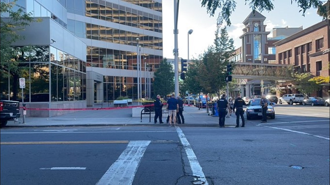 Spokane Police Search For Shooting Suspect Downtown