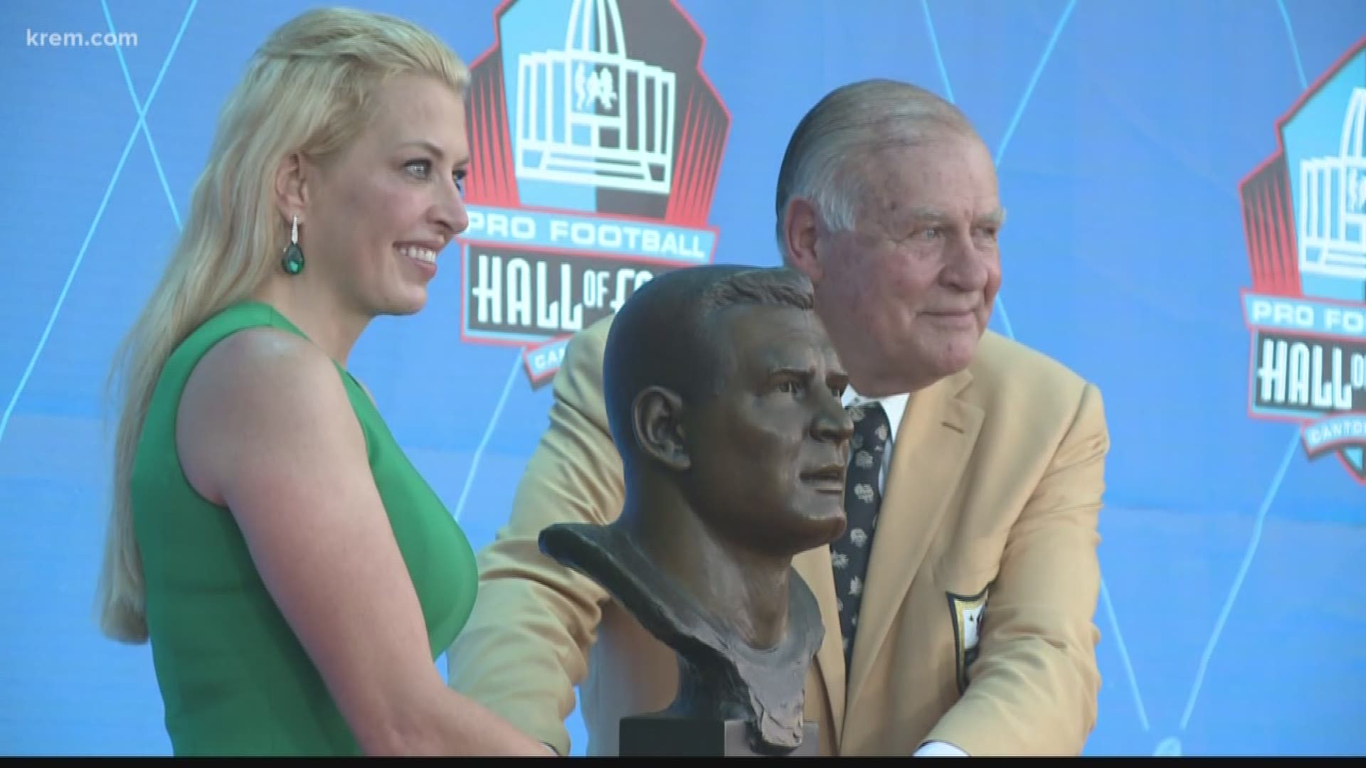 The former University of Idaho football star and Green Bay Packers offensive lineman was officially inducted in the Pro Football Hall of Fame.