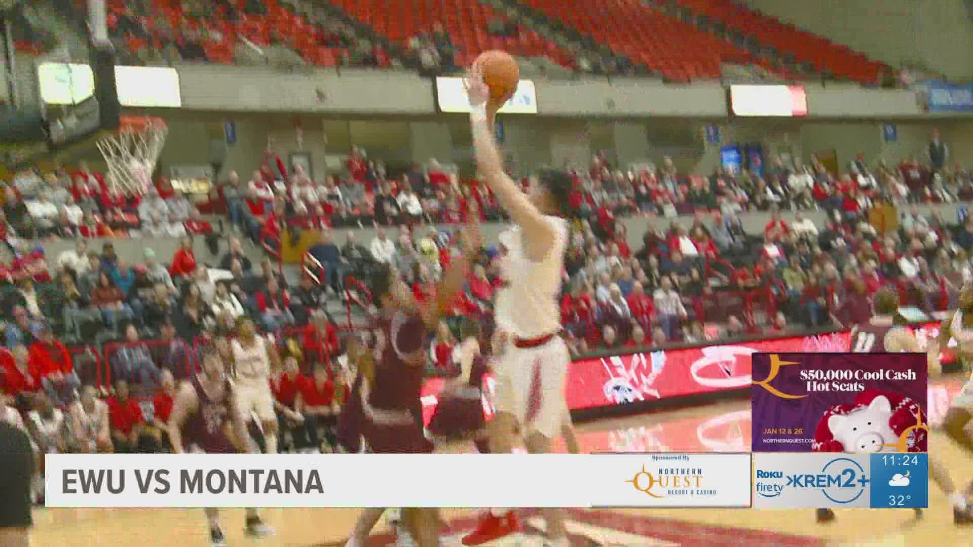 Eastern Washington men's basketball topped Montana 64-57 to complete a two-game season sweep of the Grizzlies.