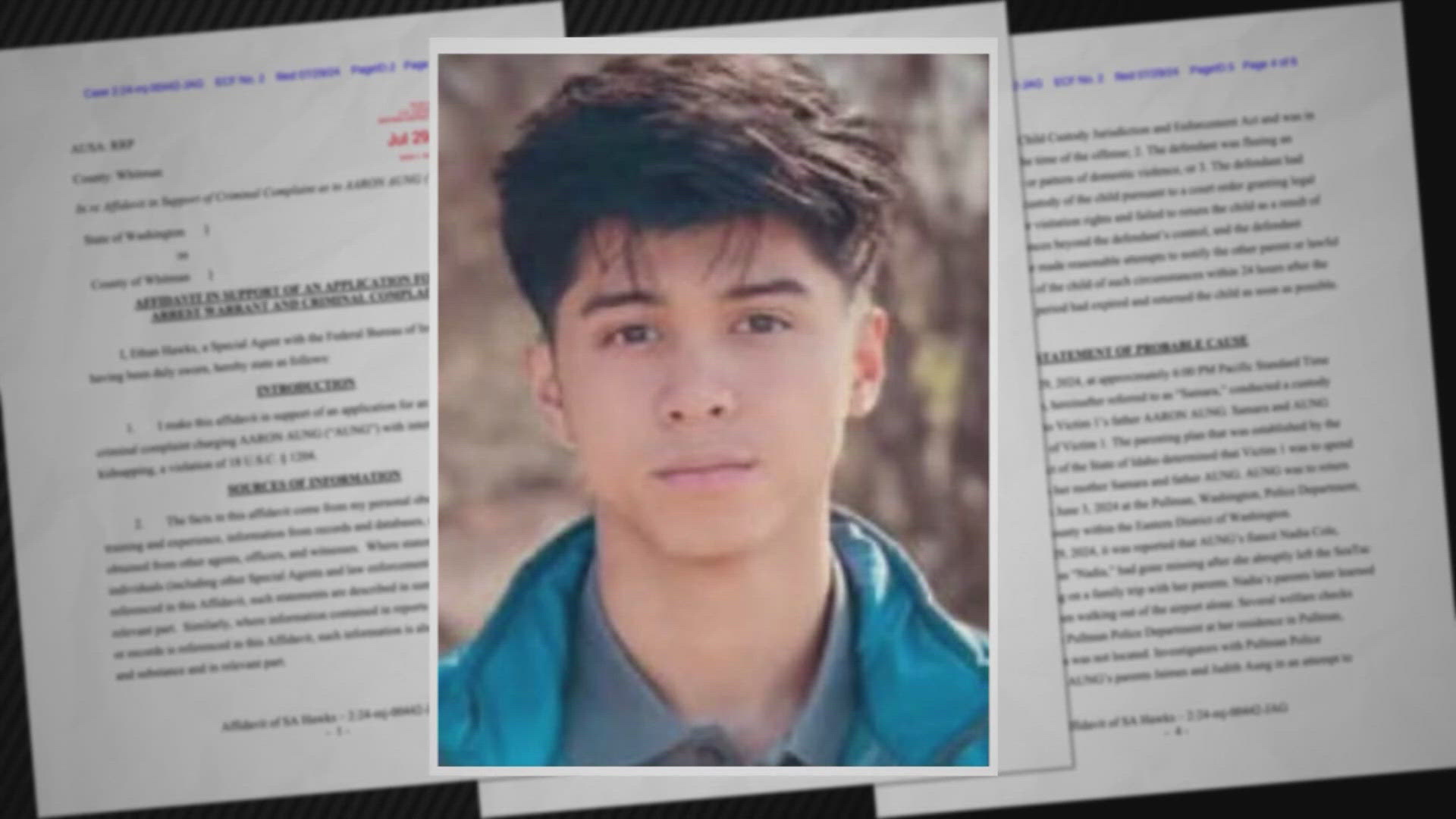 Aaron Aung is being held on an international kidnapping charge and today, his father, Jaimes, was also accused of conspiracy to kidnap.