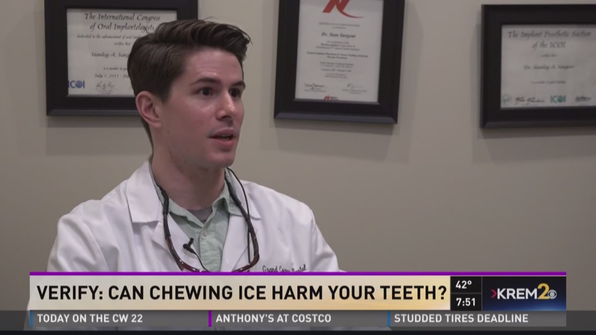 Verify: Can chewing ice harm your teeth? (3-22-18)