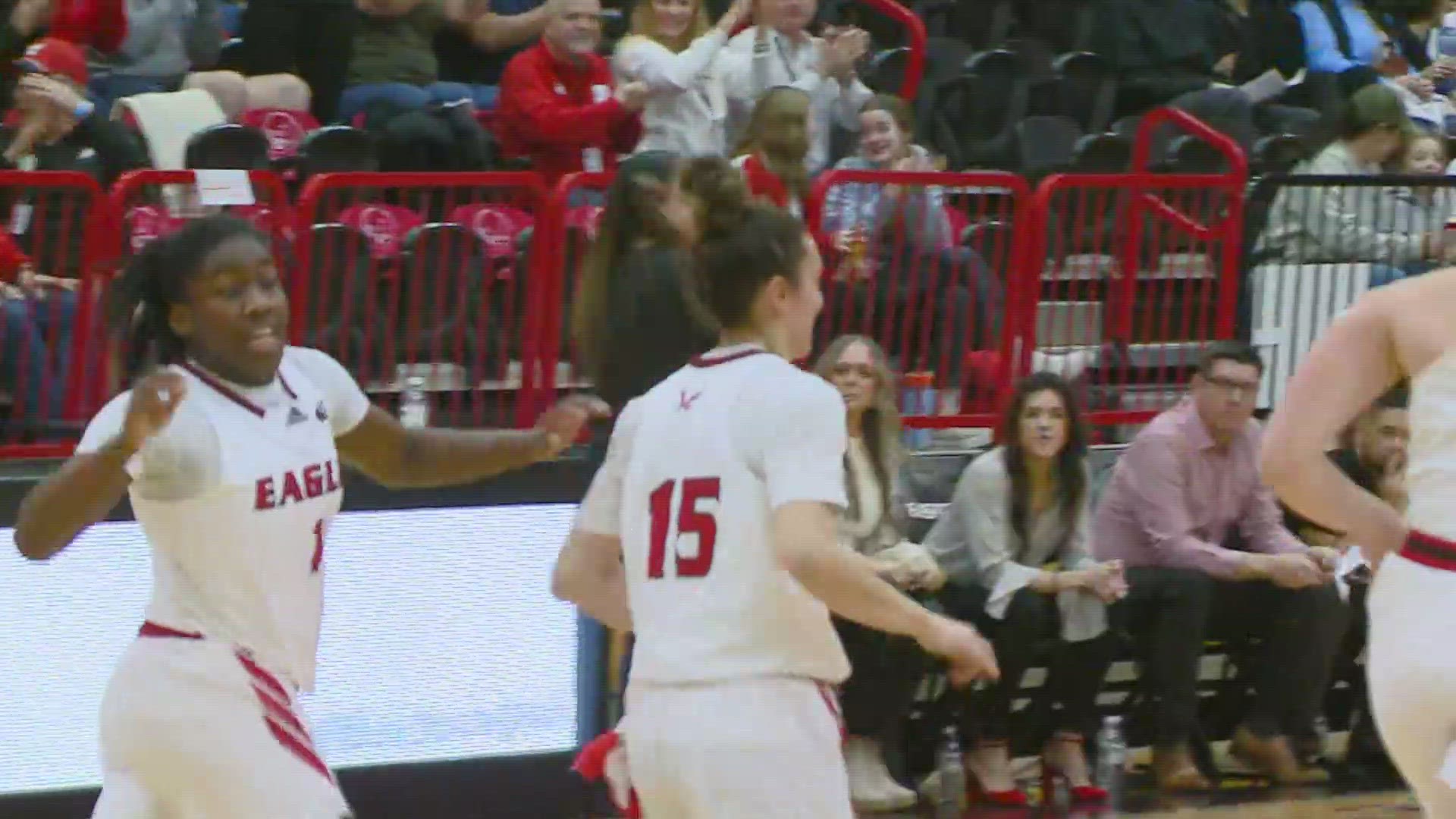 Eastern Washington topped Northern Arizona 67-42 to take first place in the Big Sky Conference.