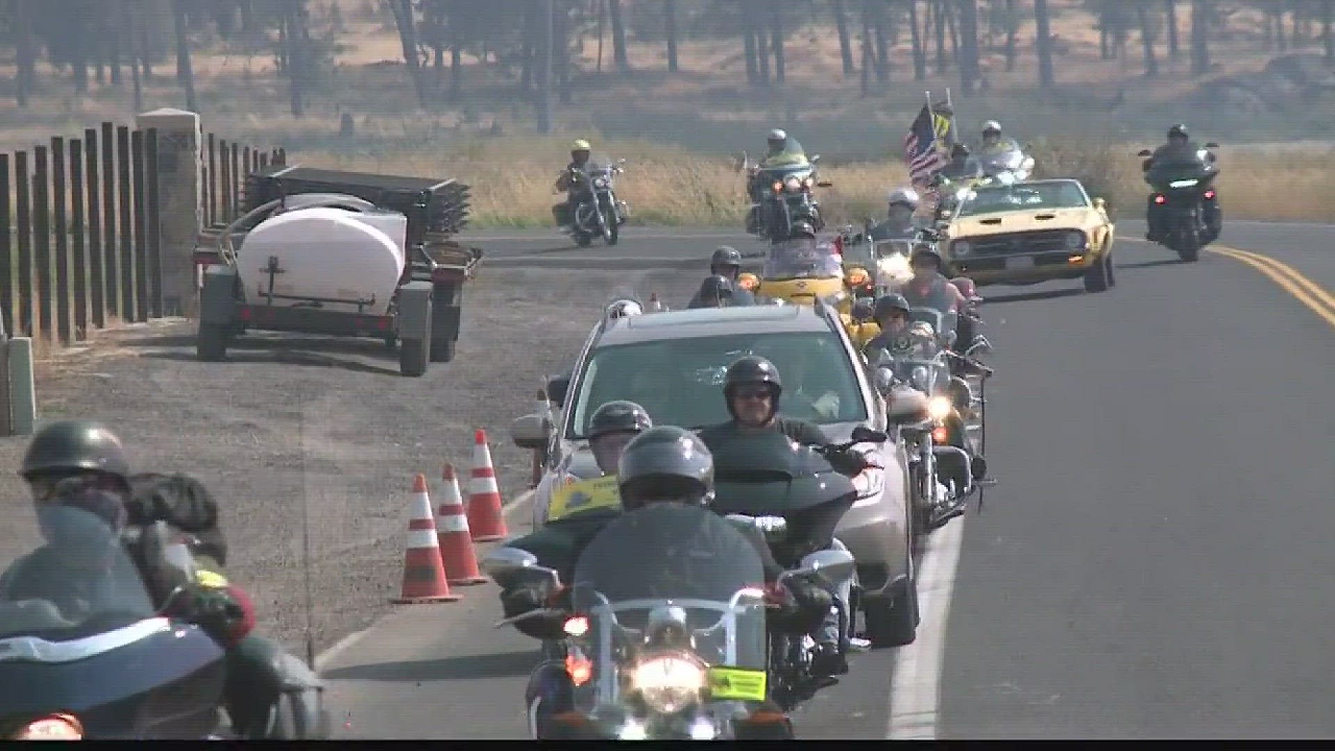 75 motorcycles passed through the gates of the Washington State Cemetery. They were carrying the remains of unclaimed veterans from around the state.
