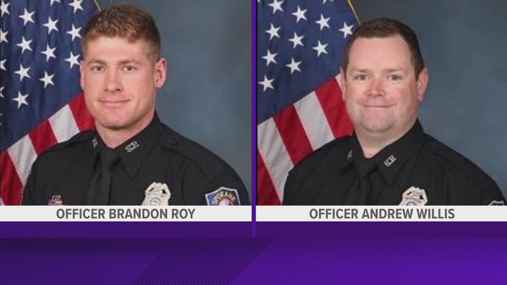 The Spokane Police Department identified the officers as Brandon Roy and Andrew Willis.