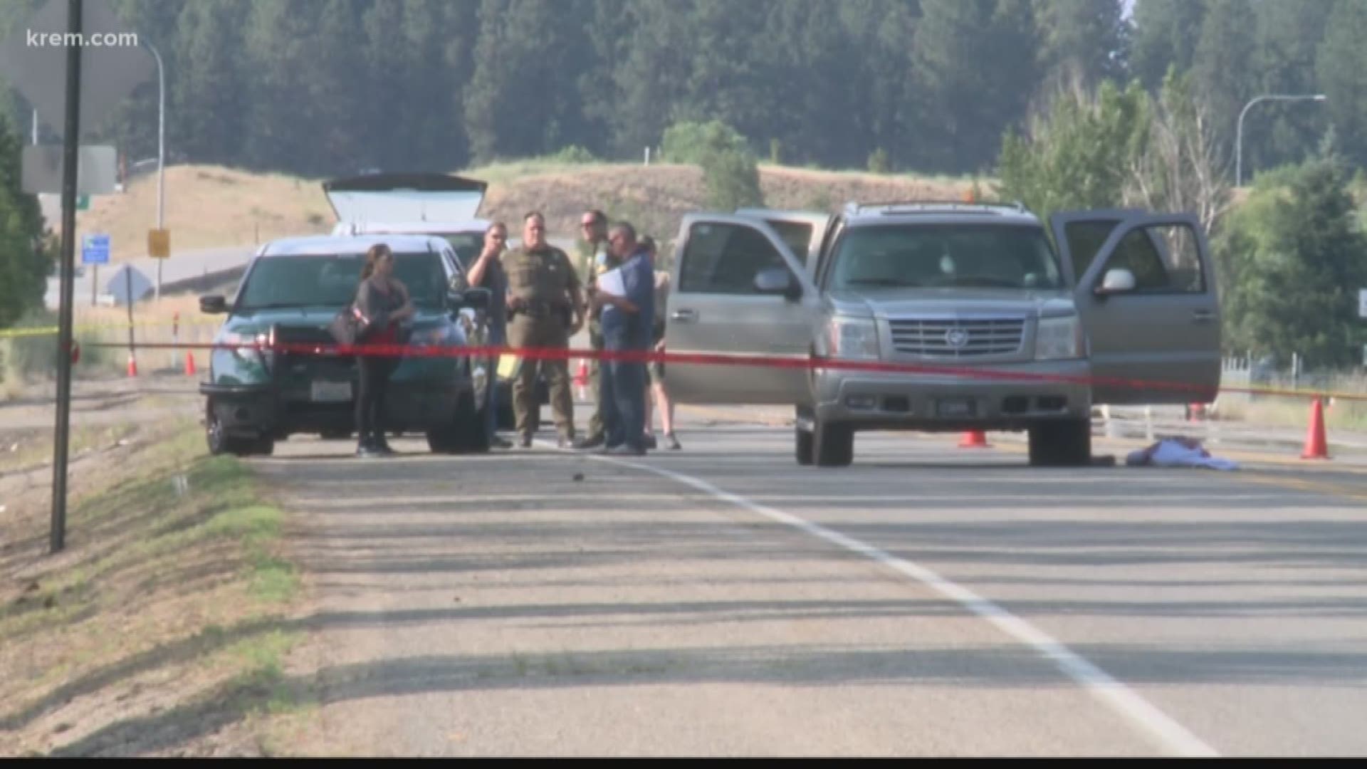 A woman was killed in the shooting late Sunday afternoon. Now, Deputies with the Spokane County Sheriff's Office want to talk to the driver of that expedition. KREM2's Amanda Roley shares what we know so far.