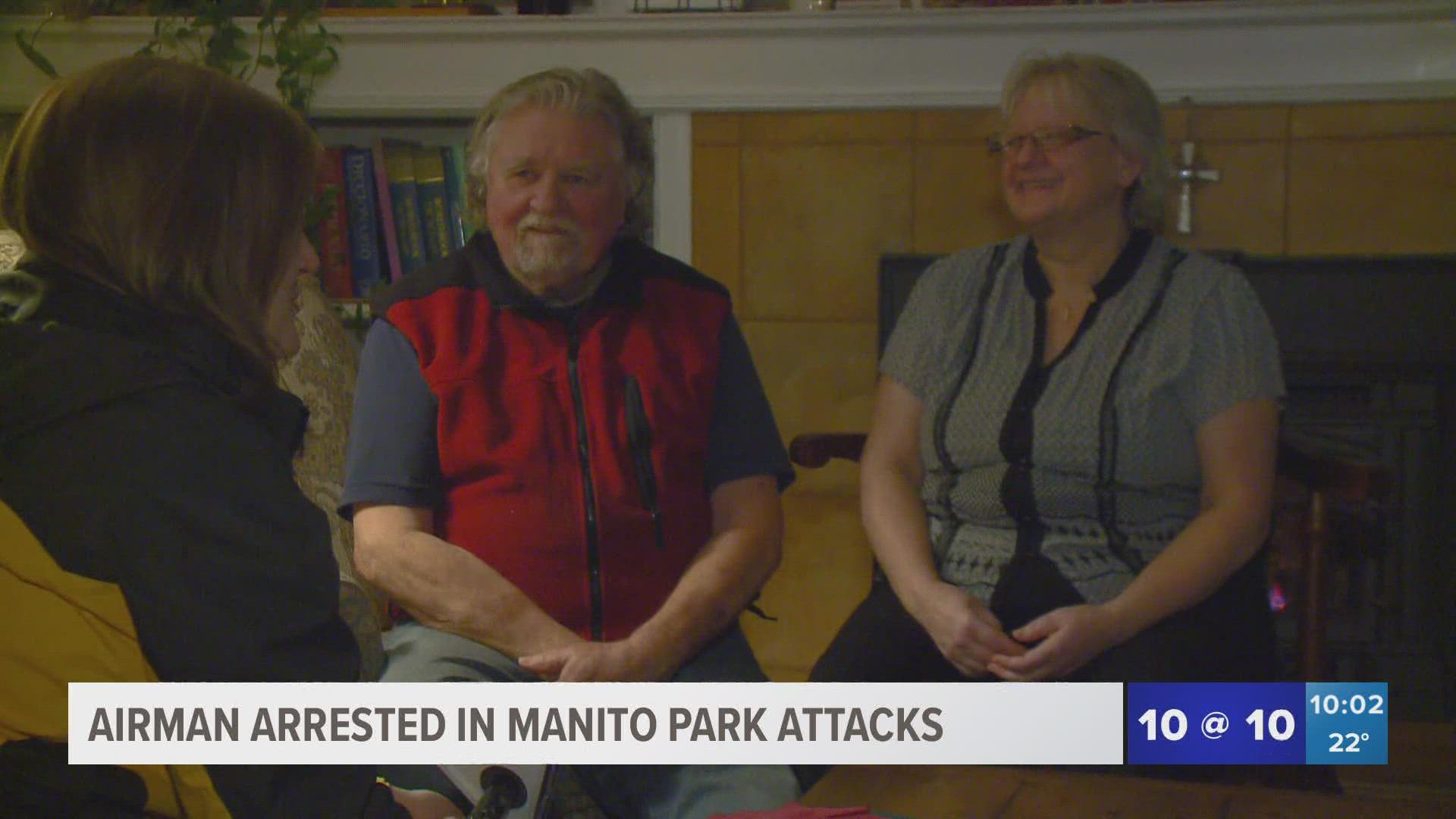 Terry Shanahan and Gina Cook, who have lived next to Manito Park for 25 years, don't think the recent assaults should dissuade people from visiting the park.