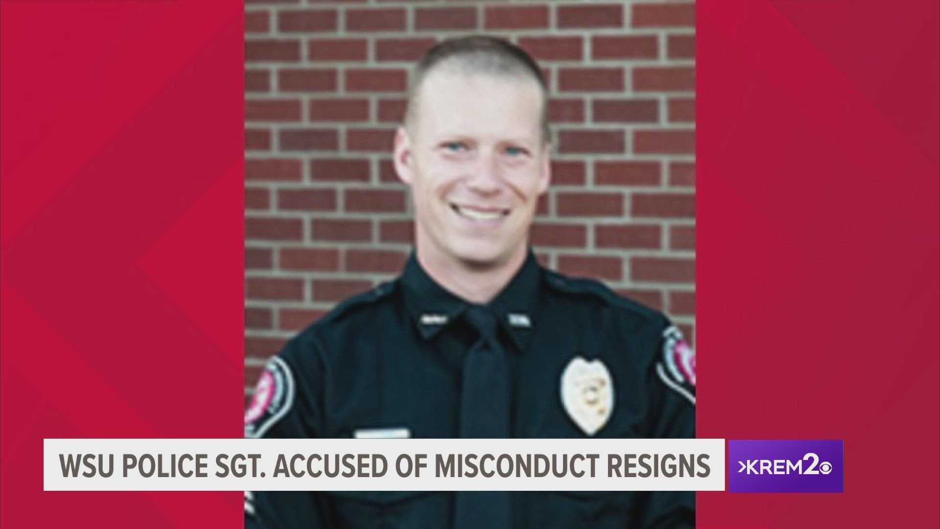 WSU Police Sgt. Matt Kuhrt was facing disciplinary proceedings after allegedly engaging in inappropriate activity while on duty and on Pullman campus property.