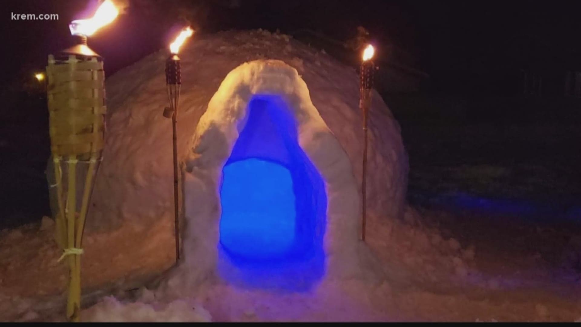 A man in Rathdrum made the most out of the leftover snow by building a life-sized igloo. Neighbors have stopped by to take photos with the structure.