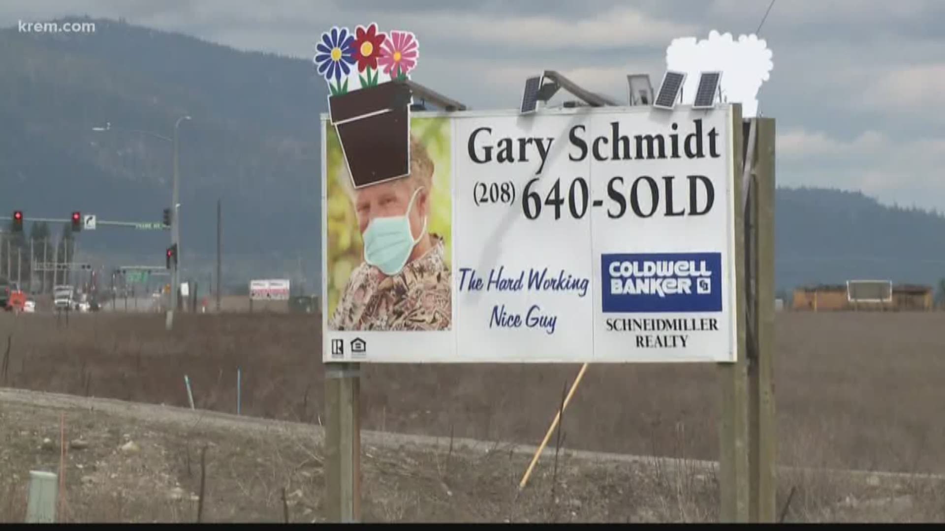 Gary Schmidt has become known to drivers along Highway 41 for his photo featuring a unique hat or object atop his head to mark holidays and seasons.