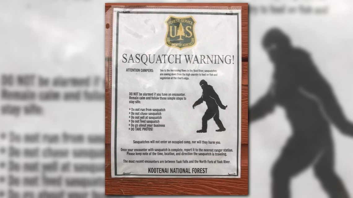 False claim federal agency posted Bigfoot warning in AZ