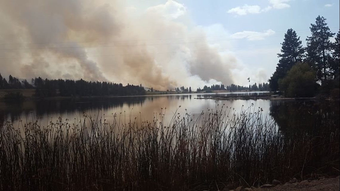 PHOTOS: Silver Lake fire burning along I-90 near Cheney | krem.com