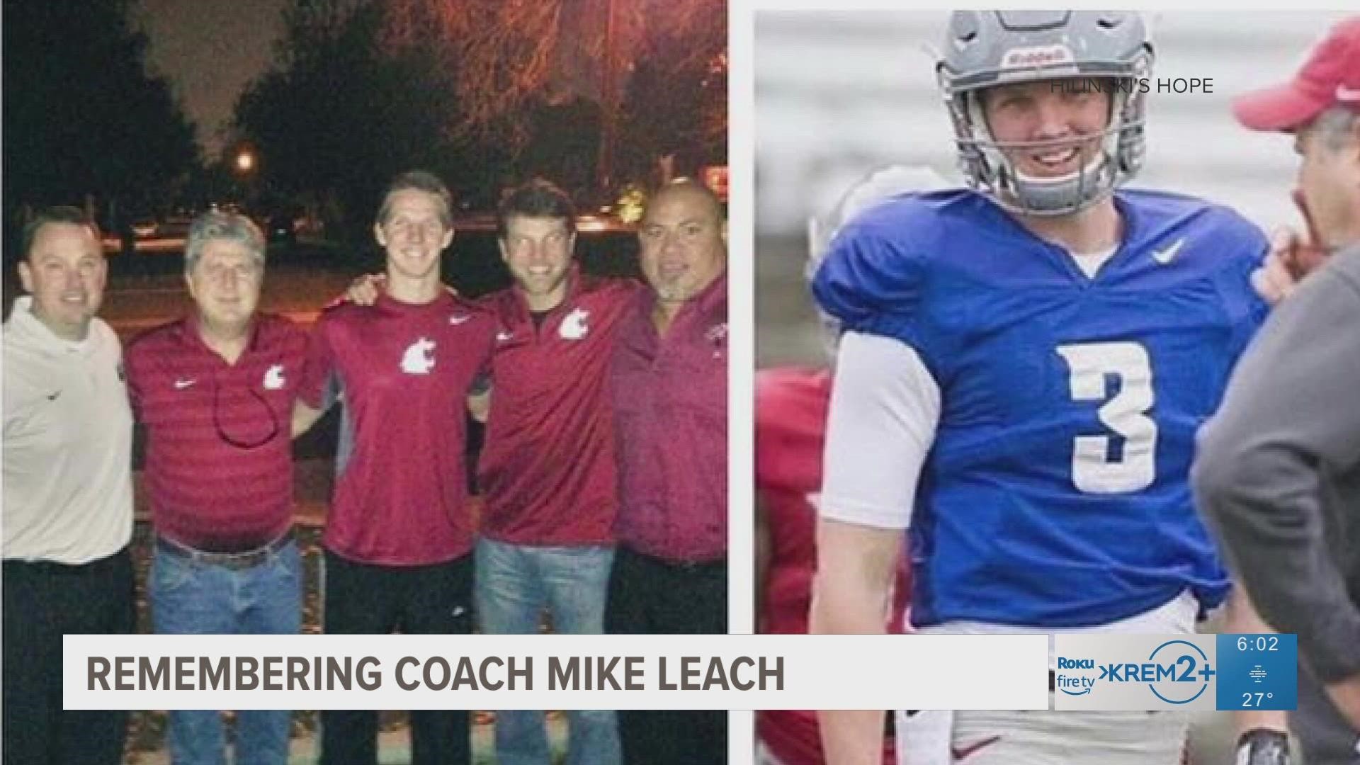 You'll always remember your favorite coach, and WSU's former football coach Mike Leach is one the Hilinski family will likely never forget.