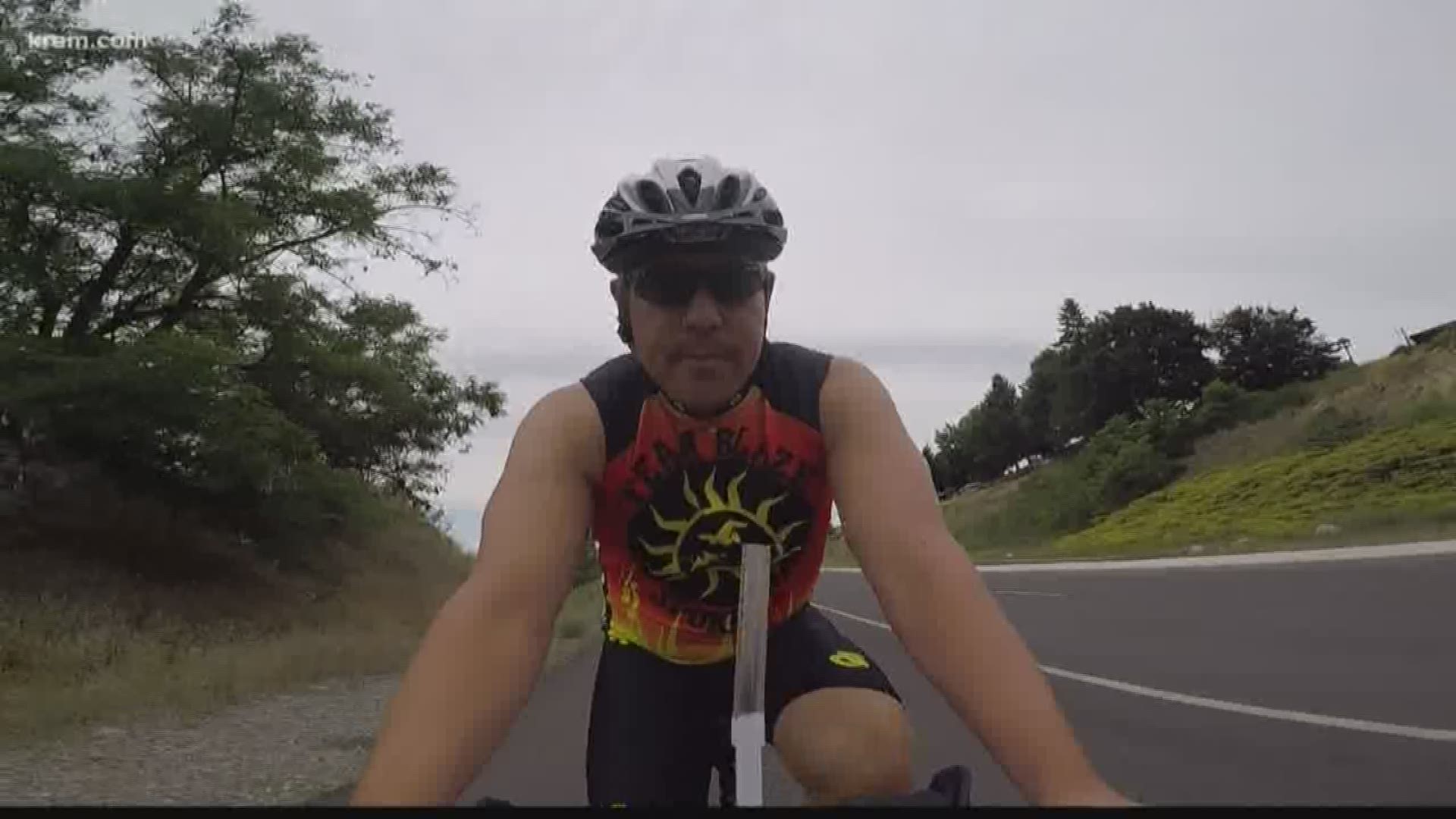 KREM's Taylor Viydo spoke with Travis Melcher, who is competing in the Coeur d'Alene half-Ironman for suicide prevention after losing his two brothers to suicide.