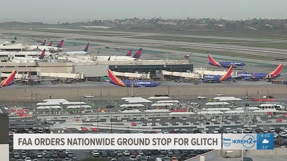 Why did the FAA ground all planes in the US Wednesday morning?
