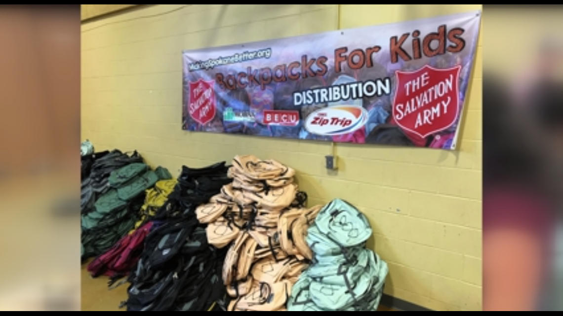 The Salvation Army's 'Backpacks for Kids' event takes place Wednesday
