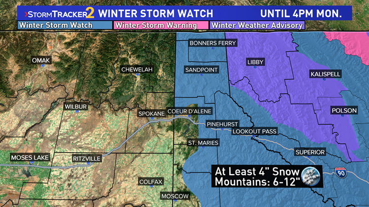 Winter Storm To Hit Spokane Area Sunday And Monday | Krem.com