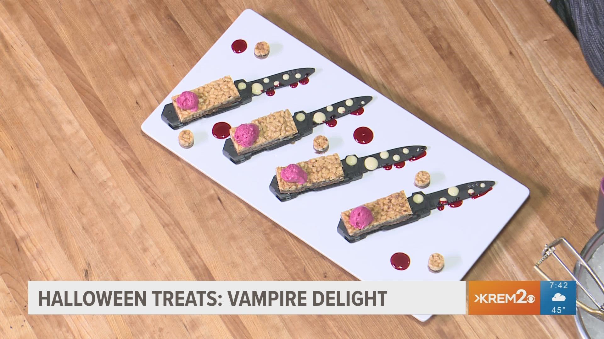 Pastry Chef Kristina Stephenson from Northern Quest Resort & Casino shows us some Halloween treats.