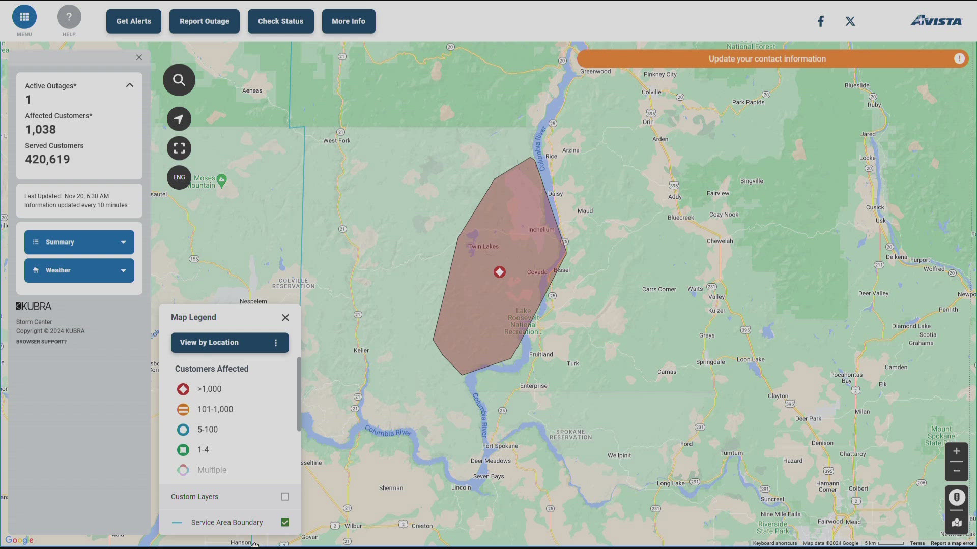 Several power outages have been reported on Wednesday morning and the Davenport School District will have a 2-hour late start.