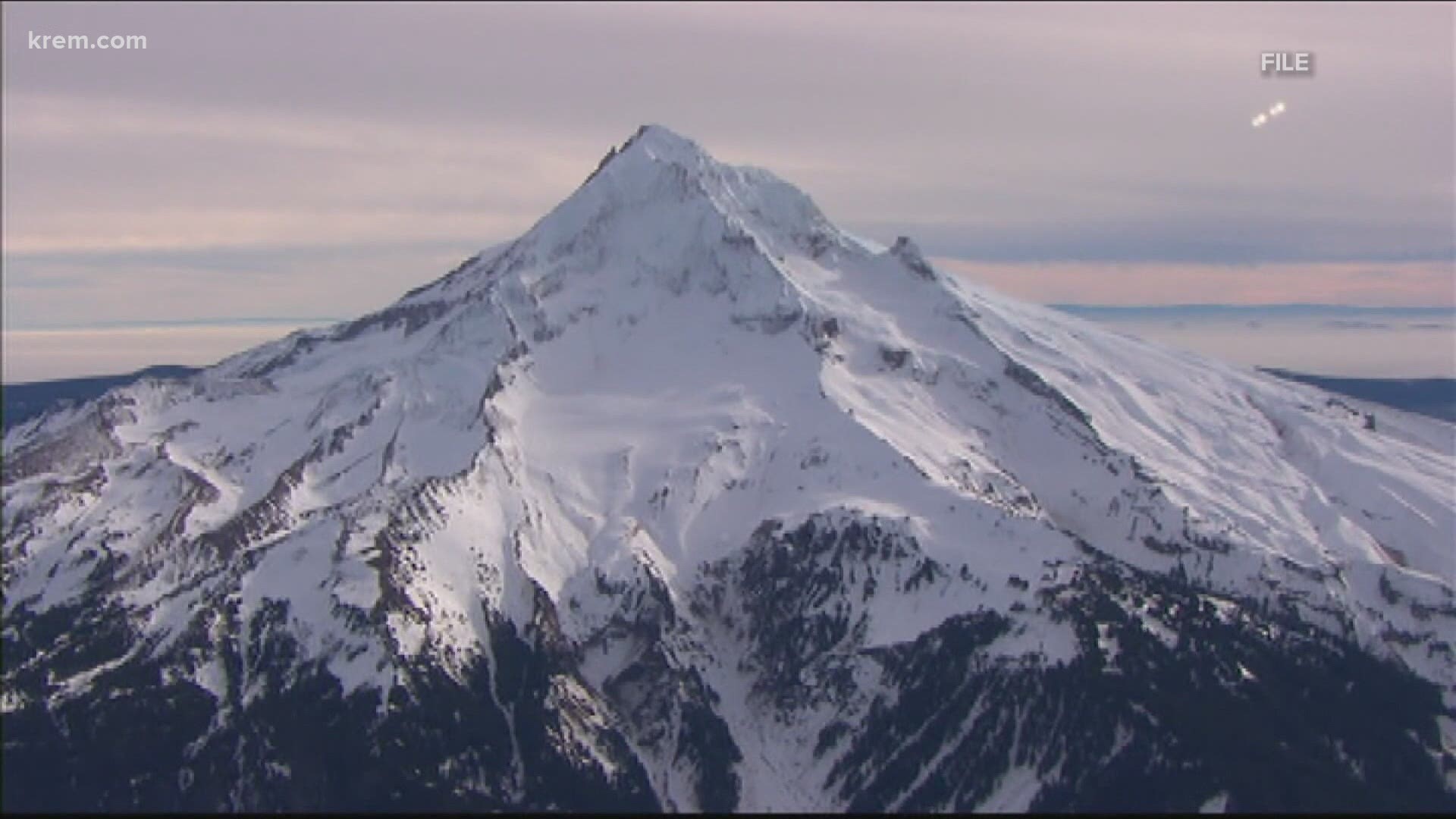 The climber has been identified as 63-year-old Patrick Michael Stretch. He was descending Mt. Hood with his son when he fell.