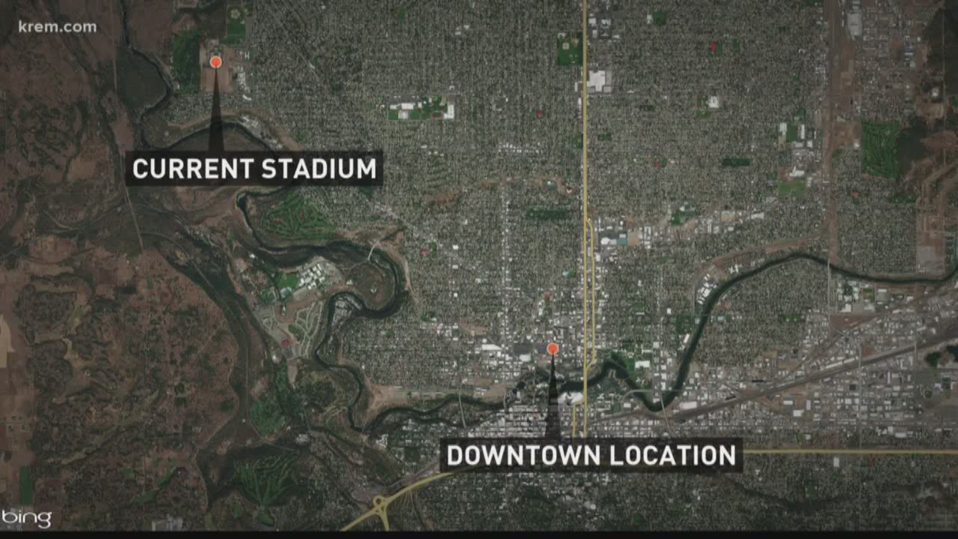 Voters were given the choice between building the new 5,000-seat venue at the same site as the current Joe Albi Stadium or downtown near the Spokane Arena.