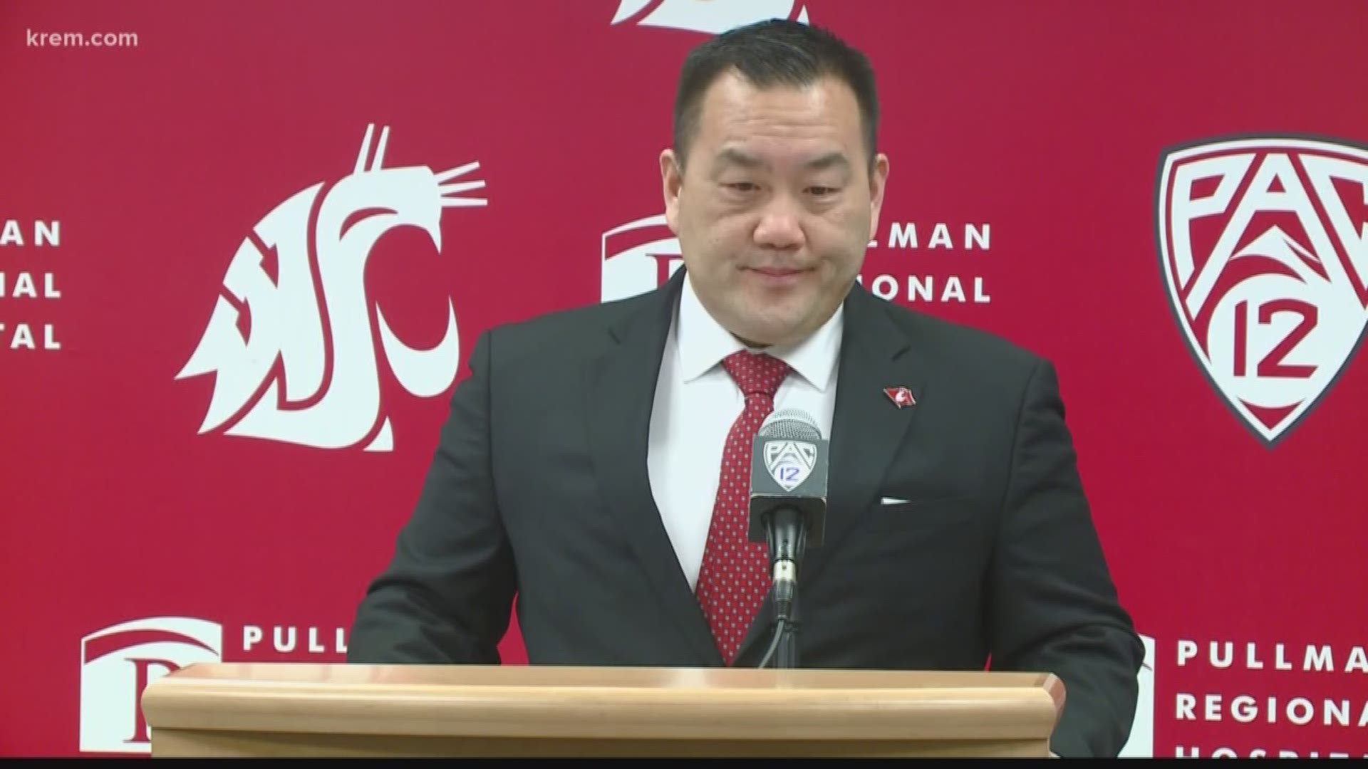 WSU AD Pat Chun spoke to the media for the first time since news broke that head football coach Mike Leach was going to Mississippi State.