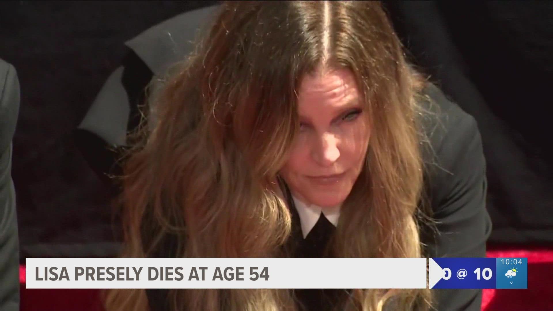 The 54-year-old singer and daughter of Elvis Presley was rushed to the hospital earlier in the day.