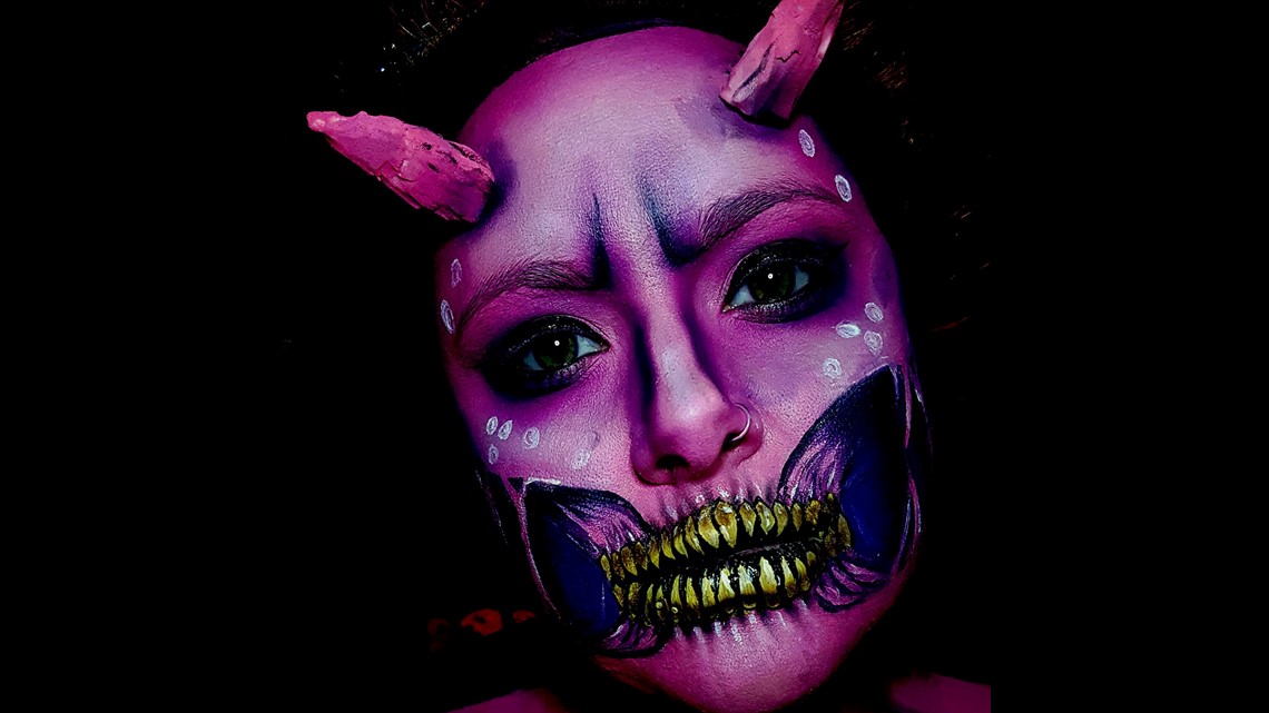 TW: Makeup face scar! Since a lot of people are sharing Halloween pics:  guess who I am (it's pretty abstract but a character from a roleplay  fandom) : r/styrofashion