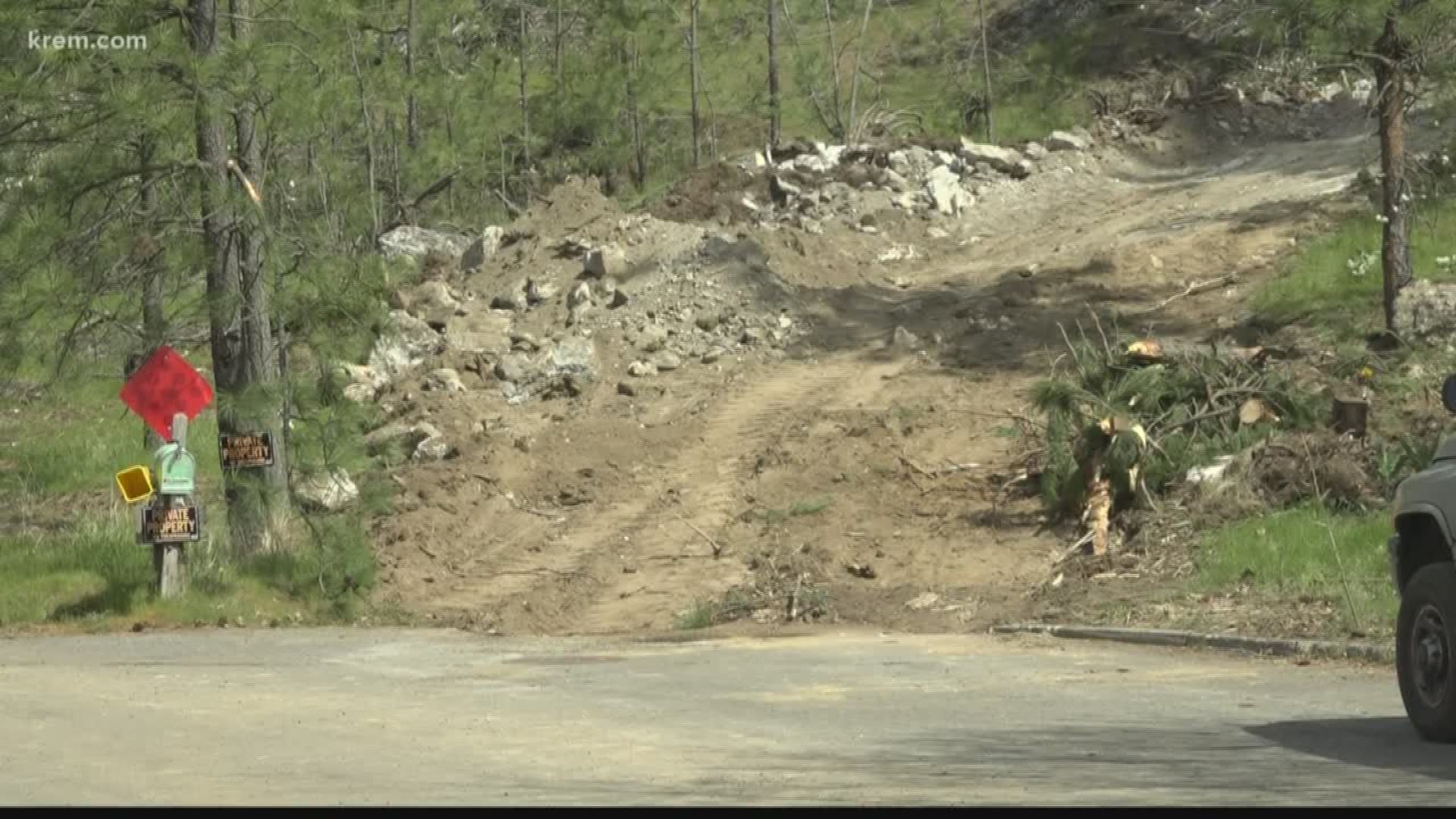 KREM Reporter Amanda Roley spoke with residents in the Dishman Hills area of Spokane Valley about their frustrations over construction by a neighbor.