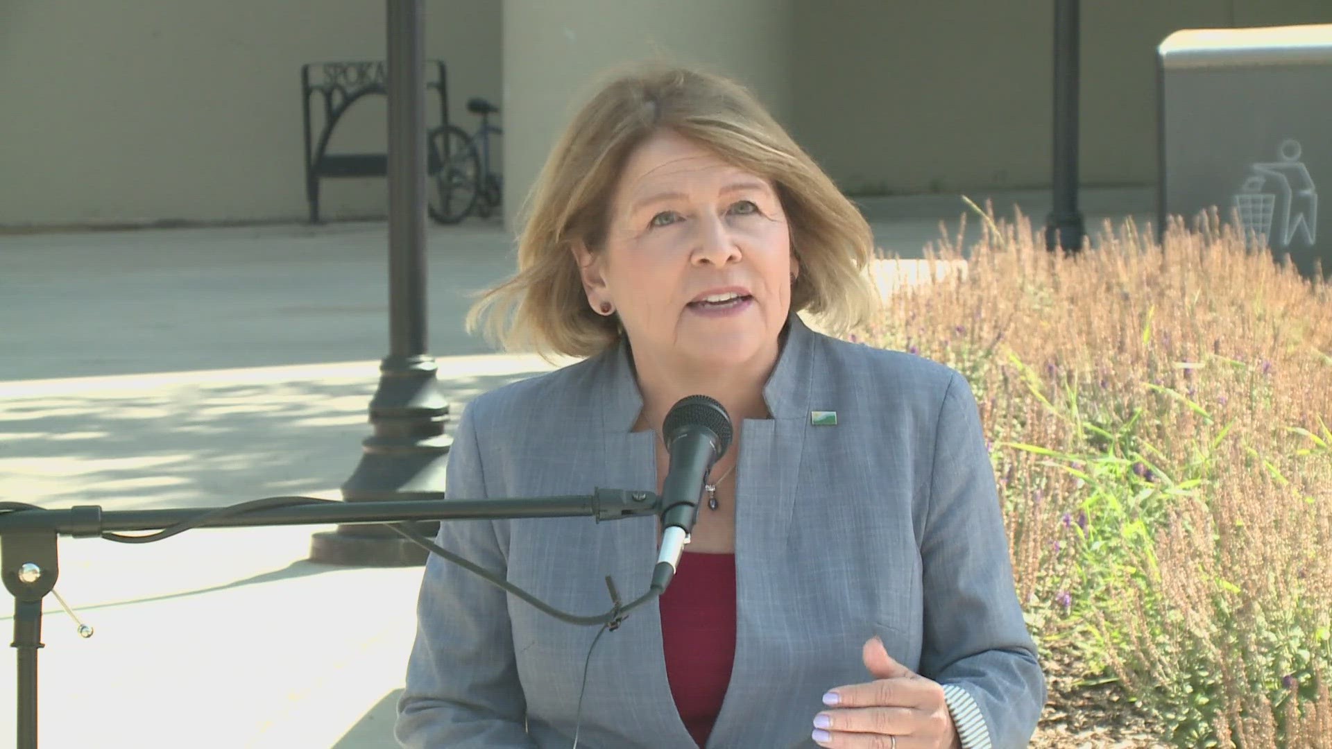 In a press conference in front of Spokane City Hall, Brown cited Woodward's use of one-time funds for ongoing expenses violates the city's budget principles.