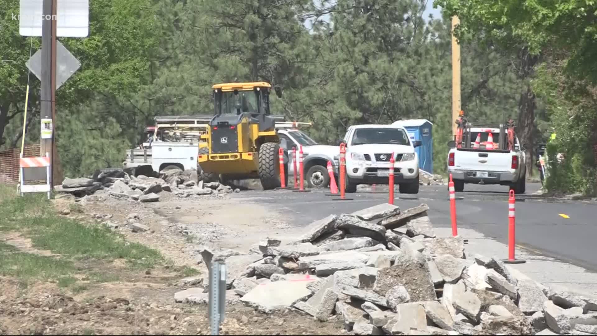 The 0.9 mile stretch of trail under construction follows along Summit Boulevard, starting at Boone Avenue and ending at Pettet Drive.