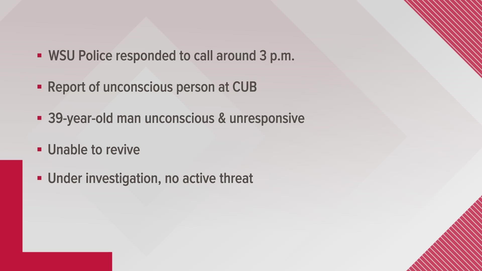 WSU Police says based on information at this time, there is no known active threat to the WSU community.