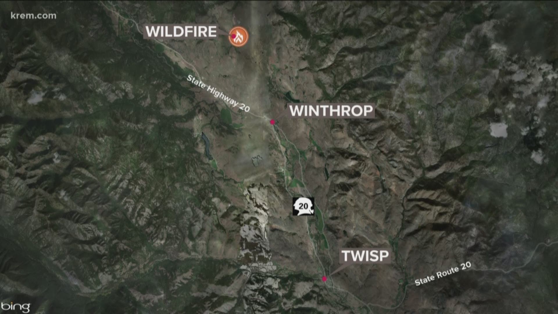 It’s burning five miles north of Winthrop near 374 Rendezvous Road. As of 4:45 p.m., the fire was 10 percent contained.