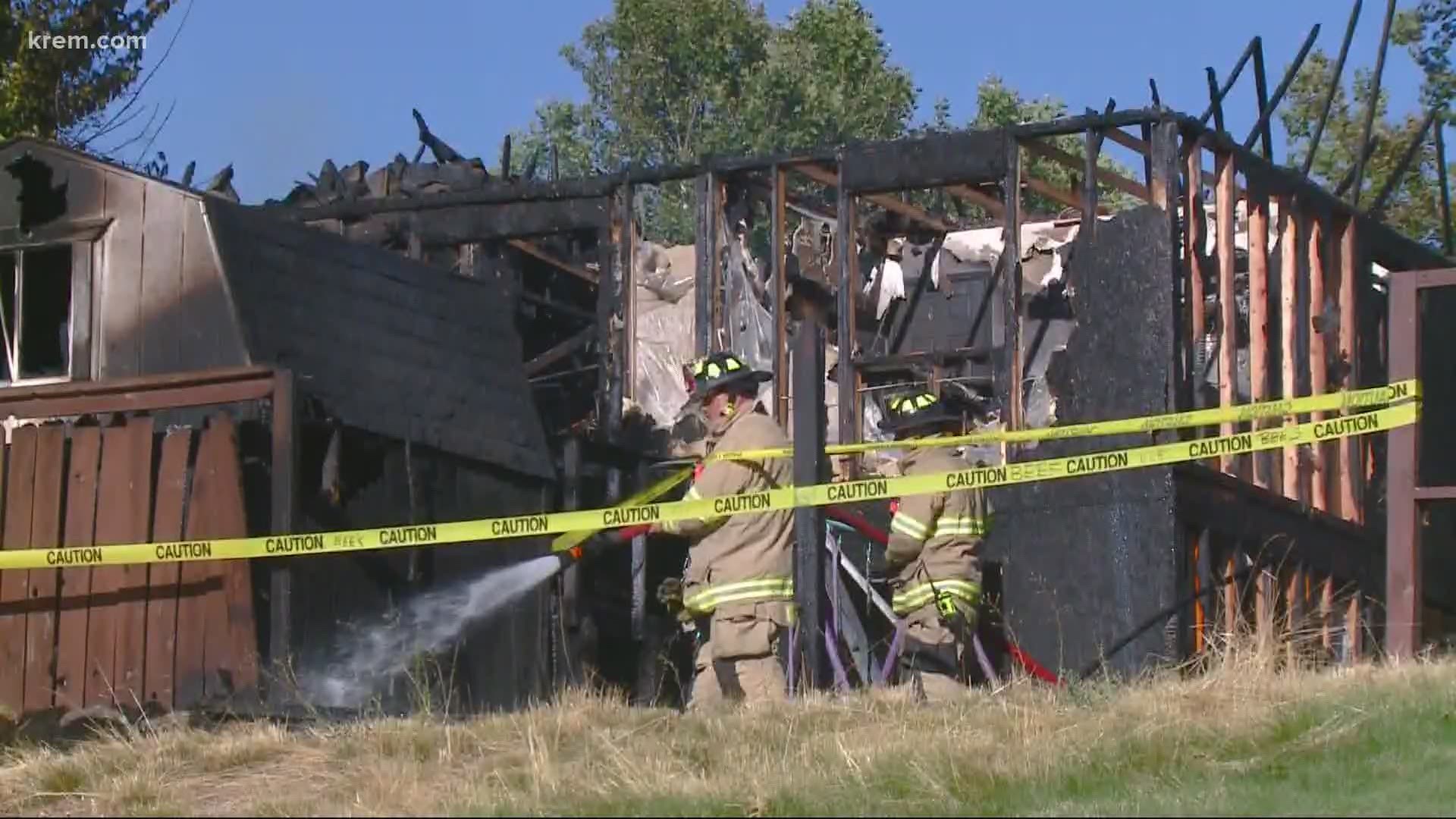 A third house was also damaged by the blaze. There are no reported injuries and everyone is accounted for at this time.