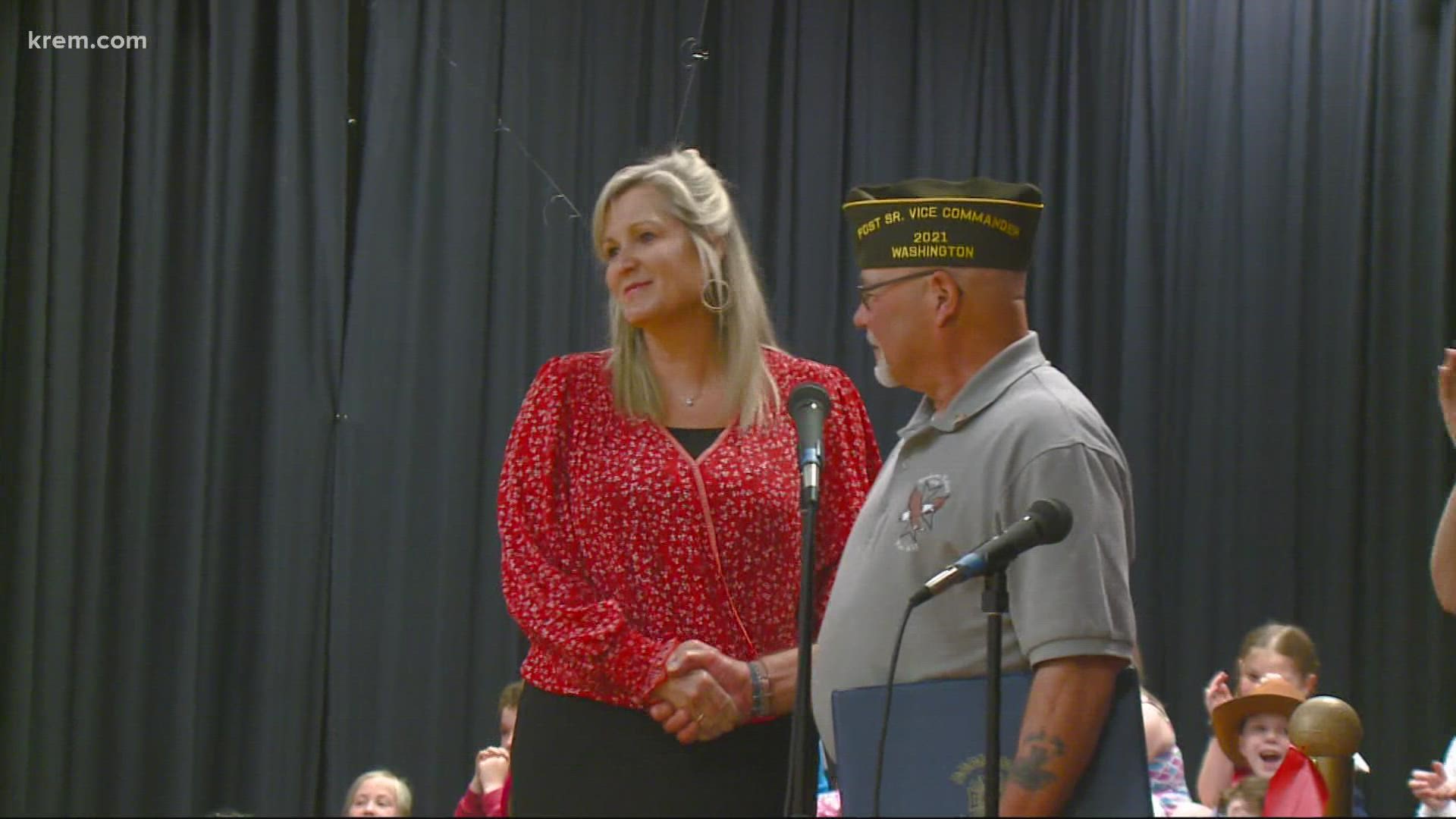 Cindy Bergdahl is not only a great teacher but she also worked hard to support local veterans and current service members.