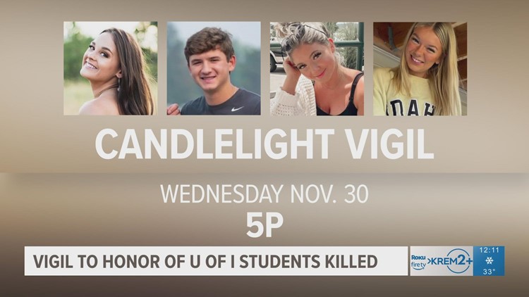 University of Idaho holds  candlelight vigil in honor of students killed