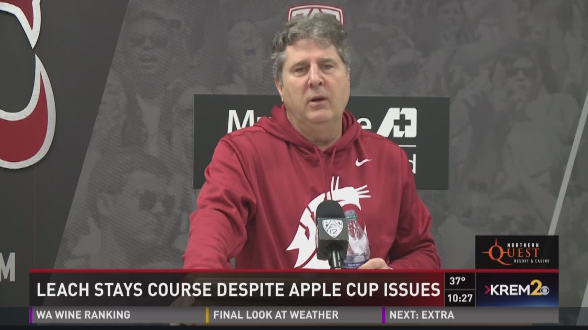 Mike Leach isn't changing his tone despite rough Apple Cup results in recent years, and Chris Petersen explains one huge difference this year from past WSU squads.