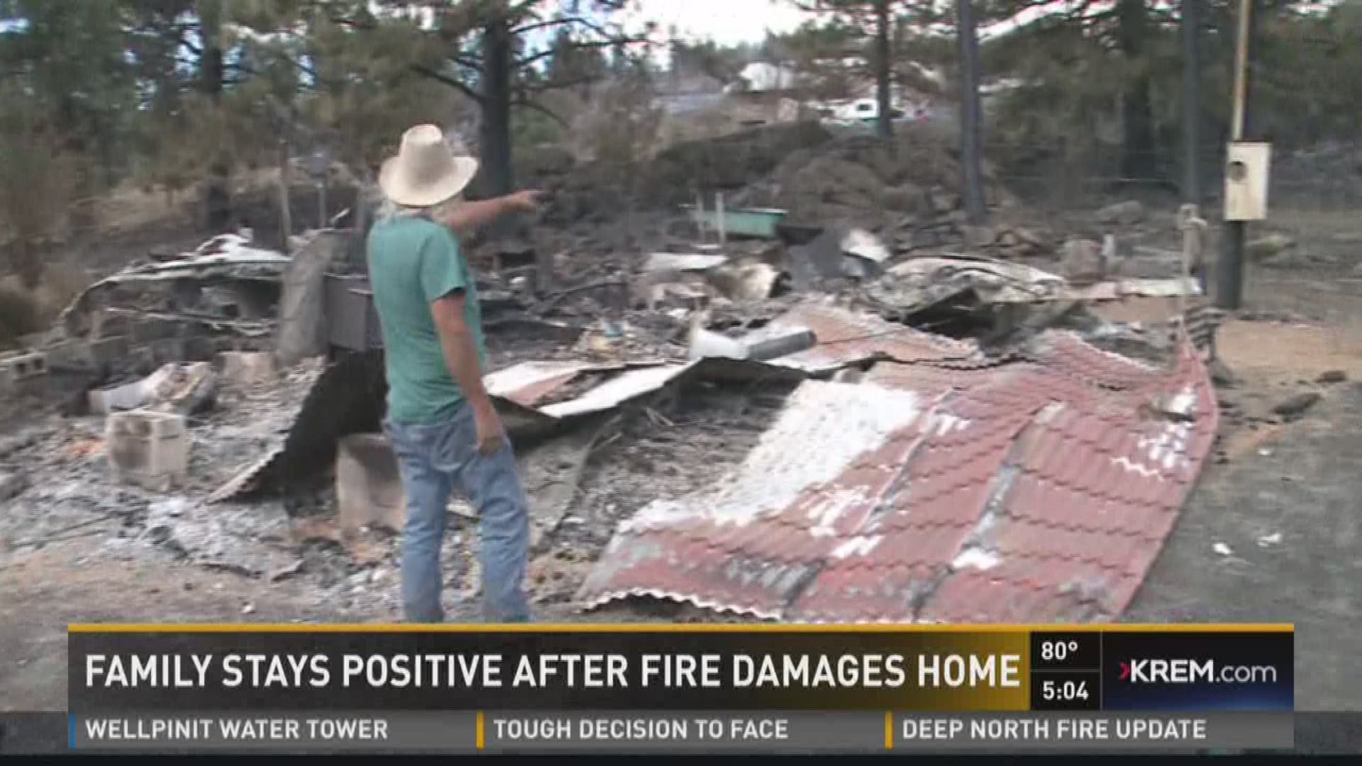 A family in Wellpinit is trying to stay positive after losing their home to the  Cayuse Fire. KREM 2's Lindsay Nadrich has the story. (8/24/16 at 5 p.m.)