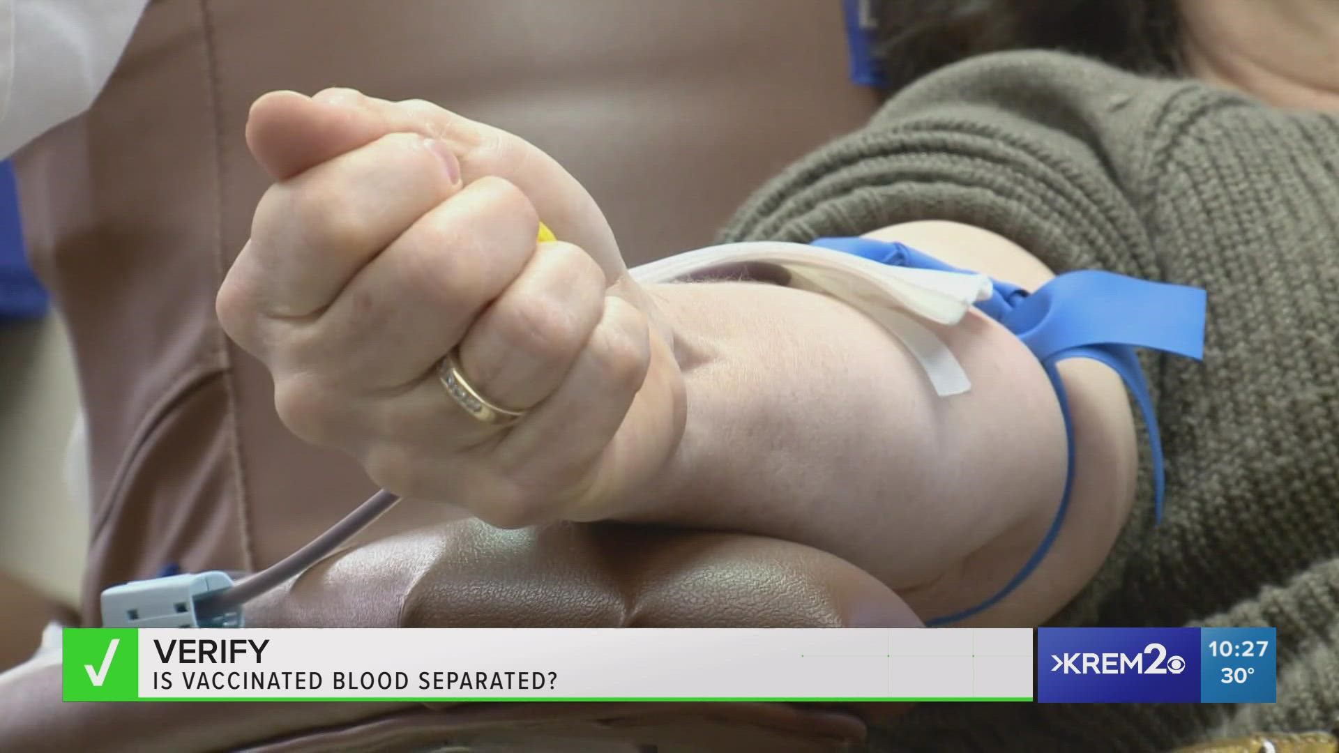 VERIFY's Ariane Datil explains why blood donation centers cannot sort blood by vaccination status.