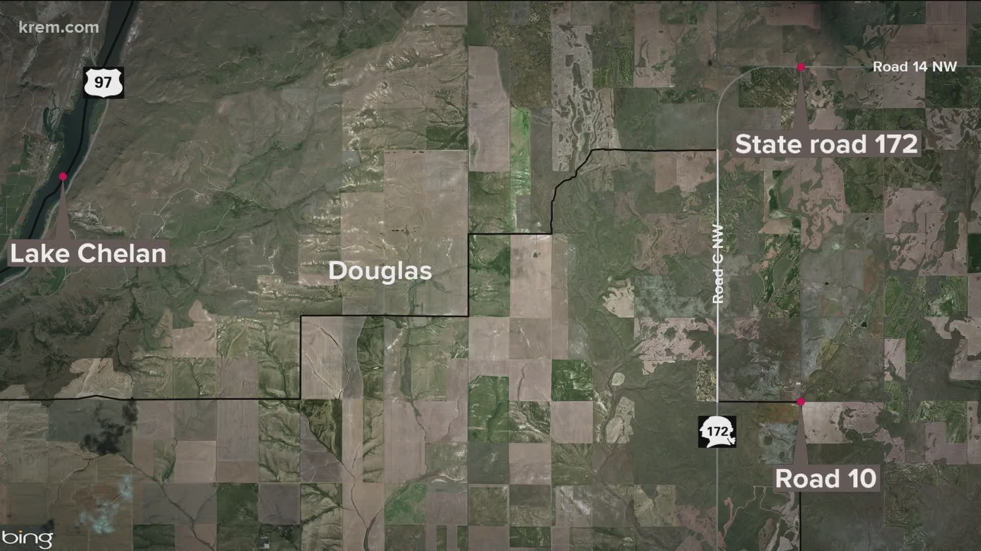According to the Douglas County Sheriff's Office, there is a 2000-acre brush fire south of the Town of Mansfield