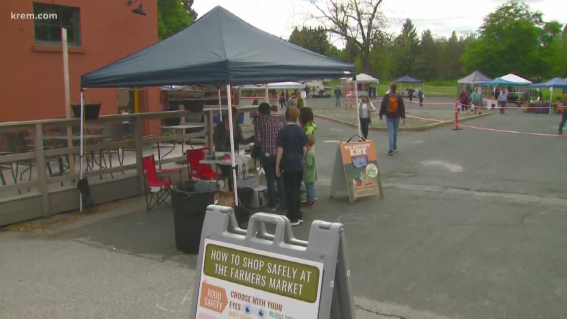 When will farmers markets in the Spokane area reopen?