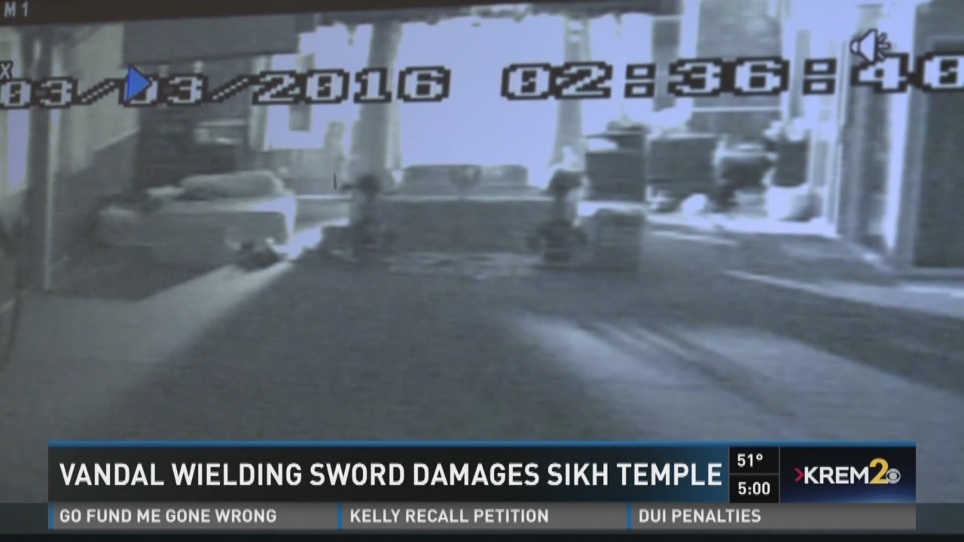 Armed naked man damages local Sikh Temple | krem.com