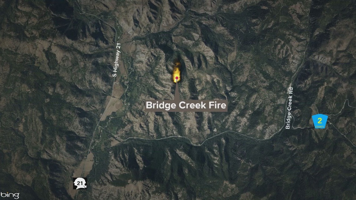 Level 2 (Get Set) evacuations in place for Bridge Creek Fire burning ...