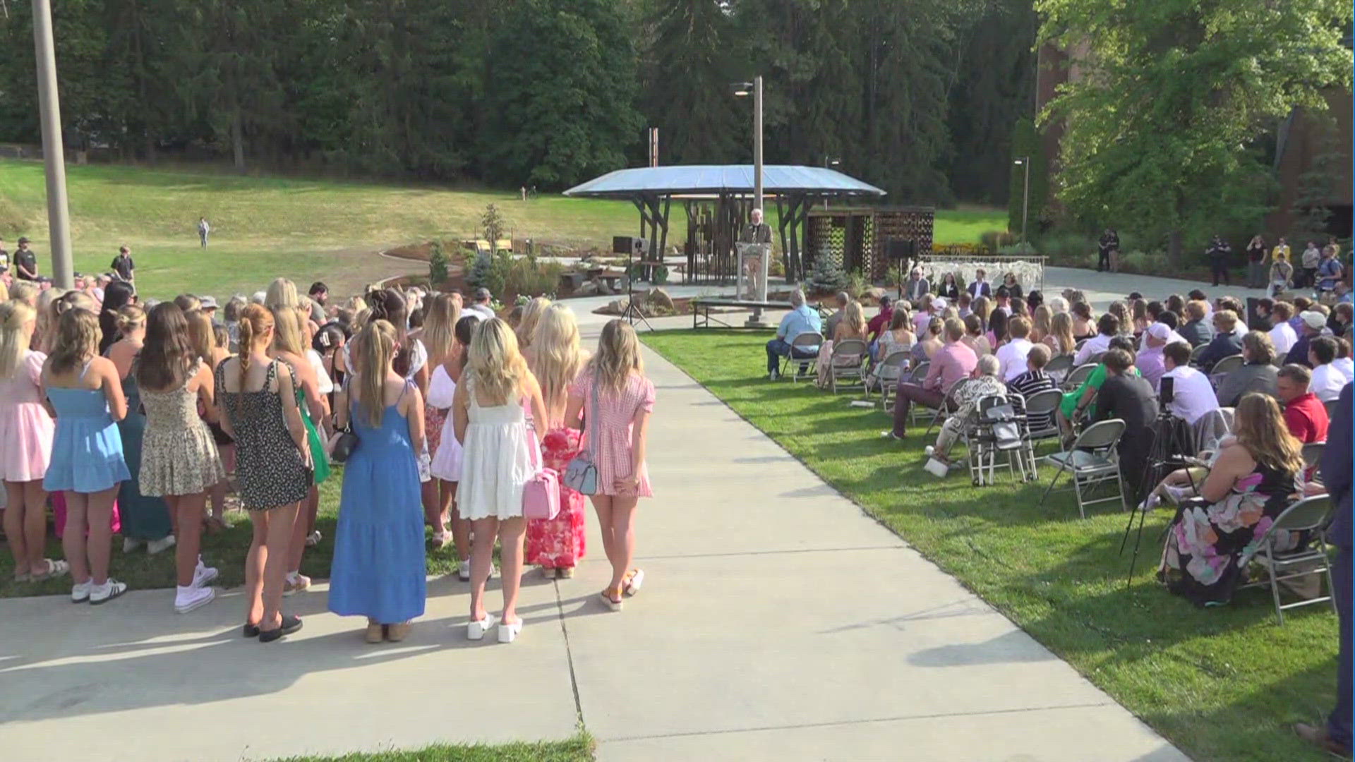 The ceremony officially opened the space to the public as students and staff begin to come back to campus for the new school year.