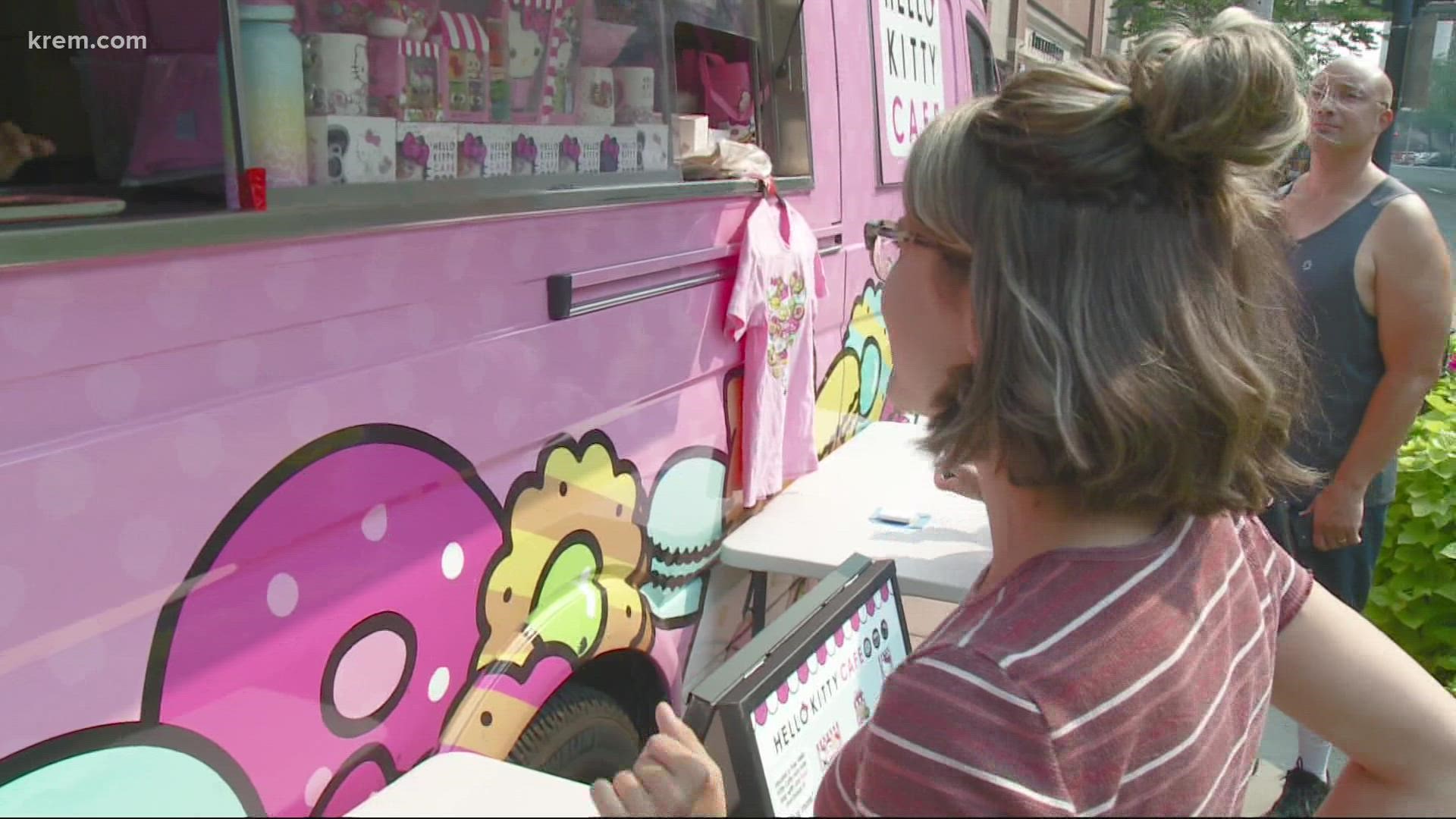 The Food Truck provided Hello Kitty-themed merchandise as well.
