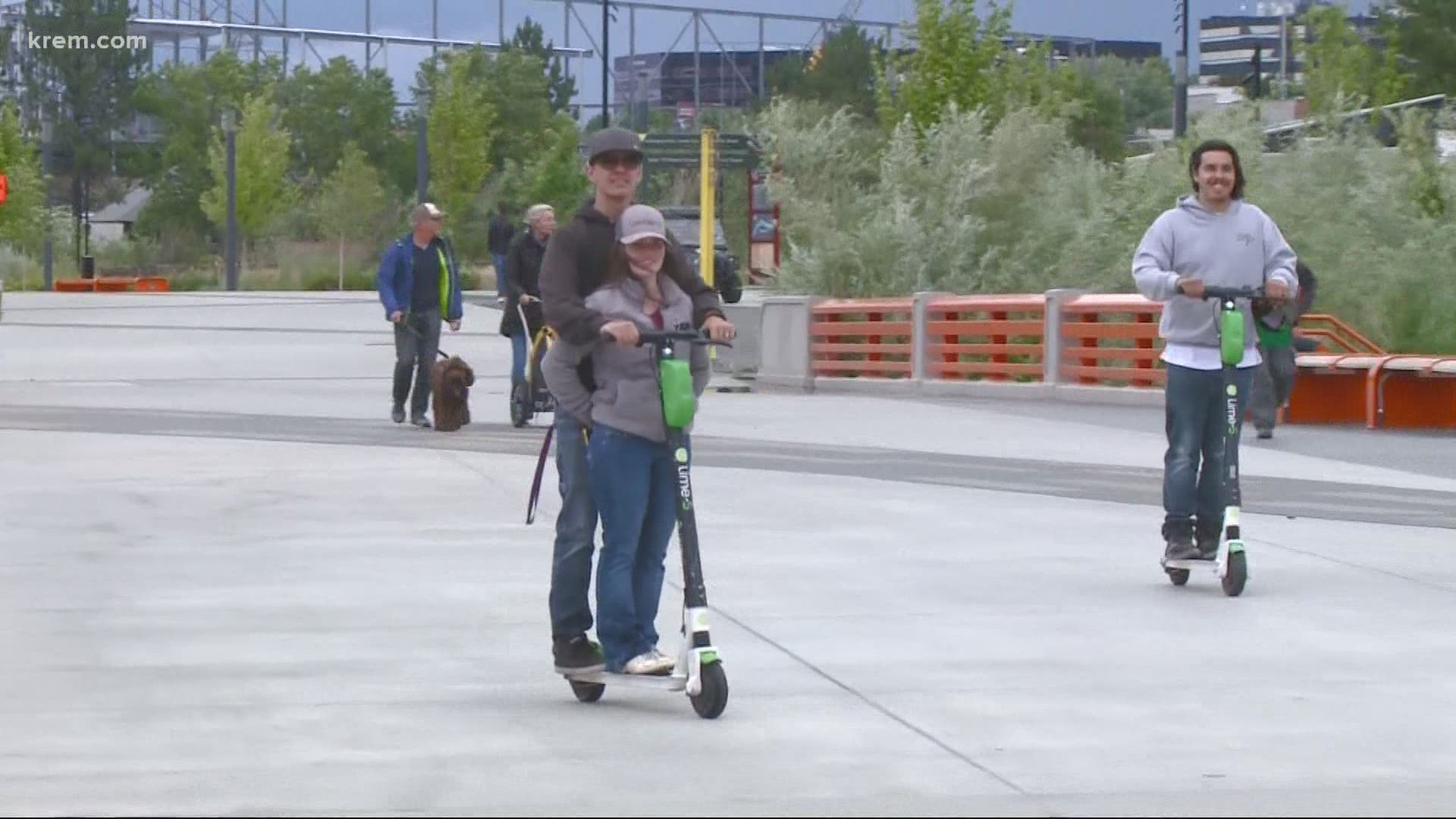 Lime scooters and bikes have expanded to Spokane Valley and will also expand to Newport soon.